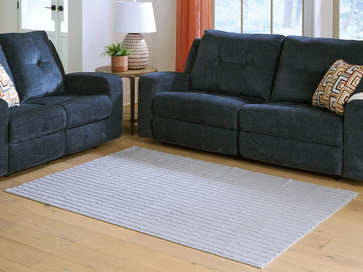 Worthley Washable Rug | Subtle Stripes | Soft Faux Fur | Neutral Tone