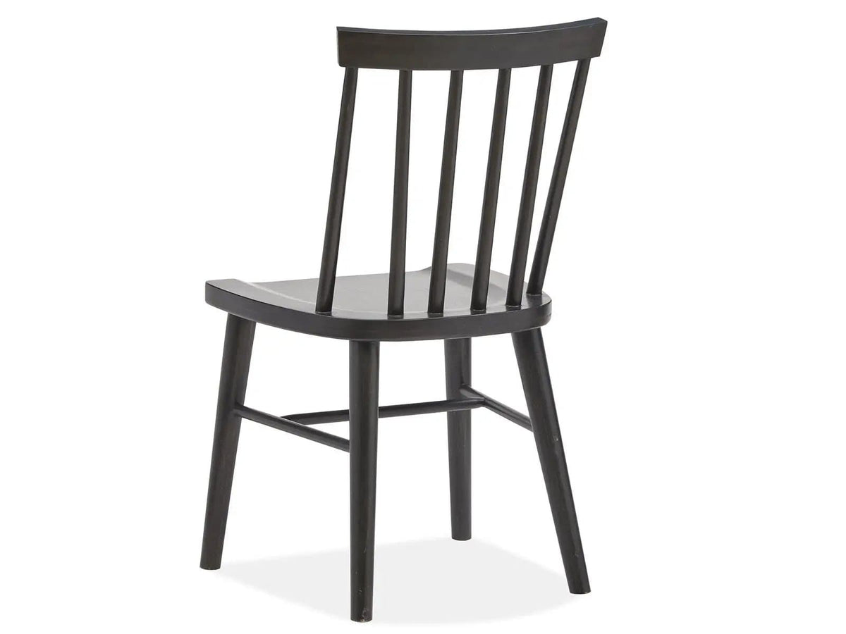 Lindon Dark Dining Side Chair (Set of 2) | 20.5 x 20 x 36 in | Oak Veneer & Metal | Coffee Bean