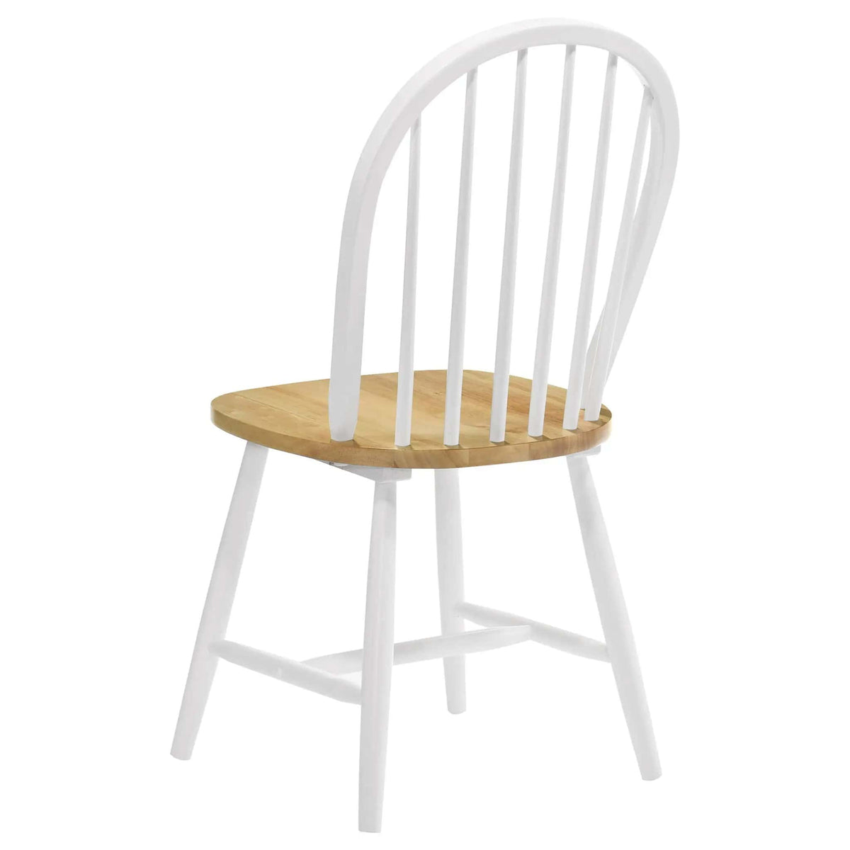 Cinder Wood Dining Side Chair White (Set of 4) | 17.75 x 19.5 x 36.5 in | Rubberwood & Engineered Wood | Dining Room
