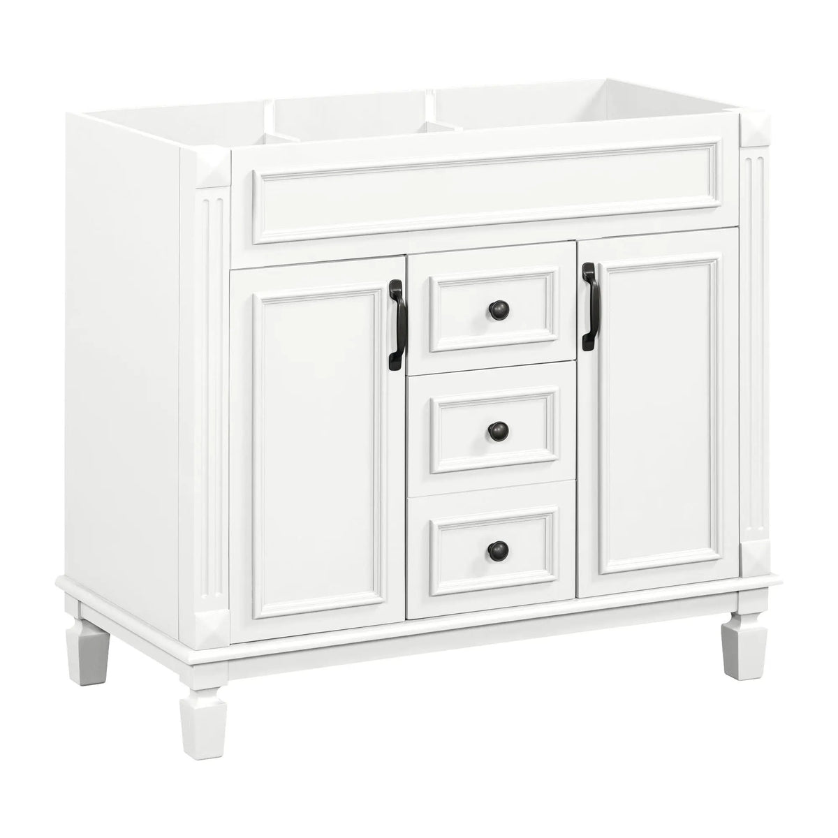 Bathroom Vanity Cabinet | 35.3 Inch Width | 2 Soft Closing Doors | 2 Drawers