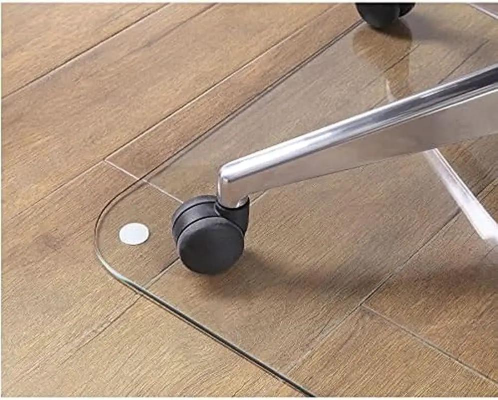 46 Inch Tempered Glass Office Chair Mat Protects Floors from PriceLows™