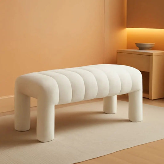 42.5 Inches Boucle Ottoman Bench Footrest Entryway from PriceLows™