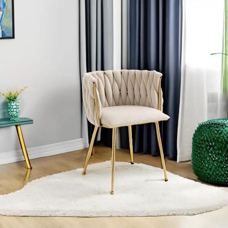 Velvet Dining Chairs With Gold Metal Legs Tufted Modern Wingback Set Of 4 from PriceLows™