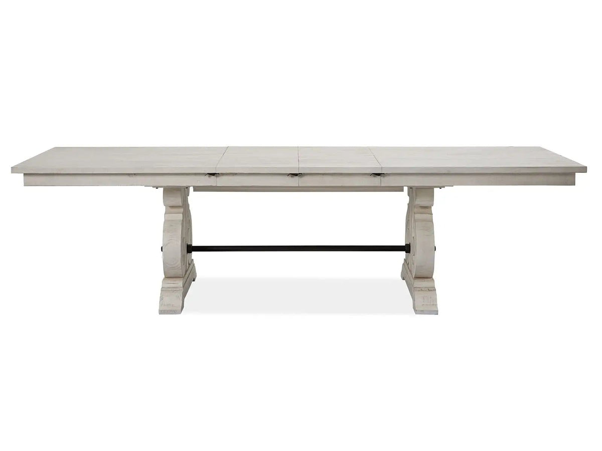 Bronwyn Rectangular Dining Table Dining Tables with Extension | Dining Tables with Extension | Brass | Alabaster