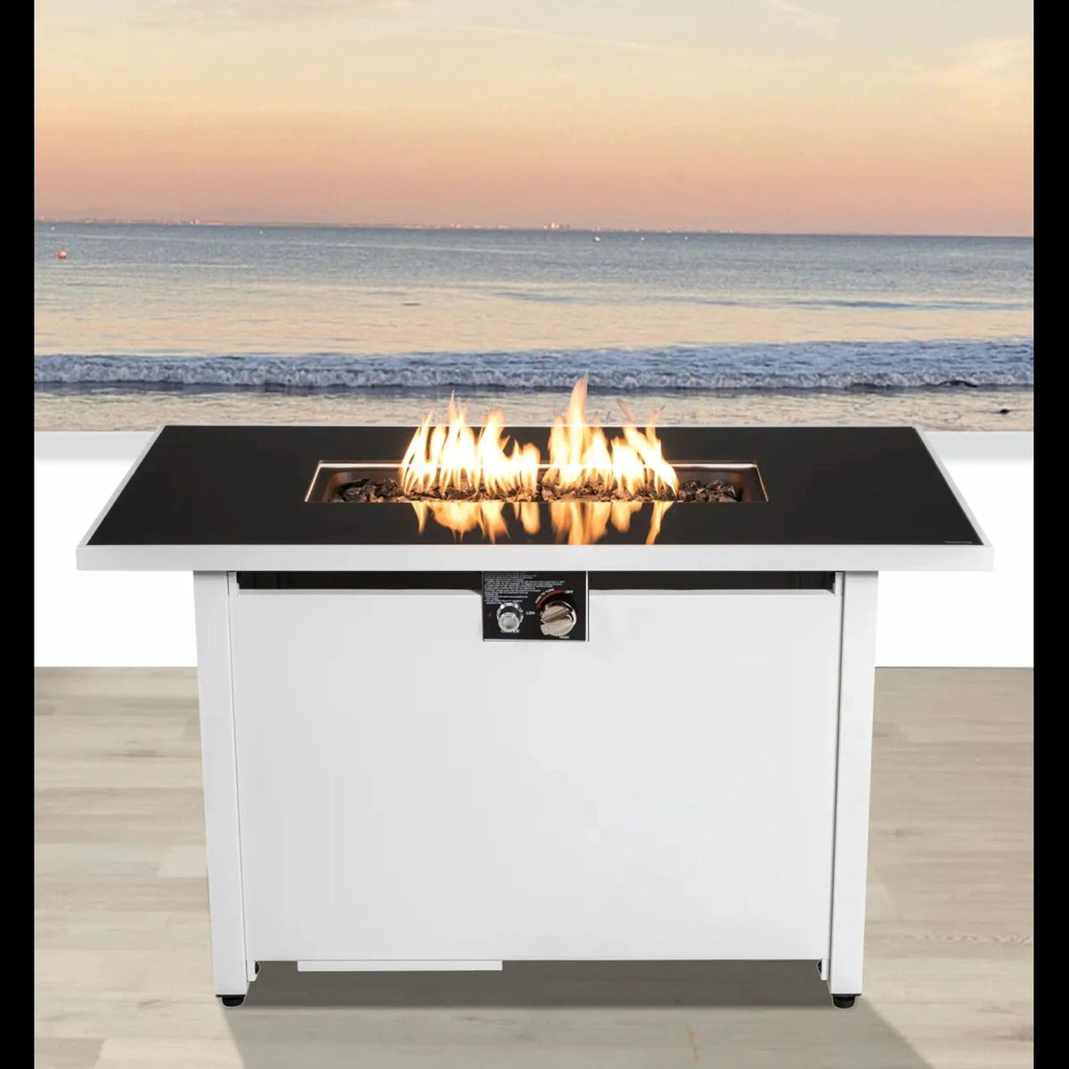 Rectangular Fire Pit | Heavy Steel Frame | Wood Burning