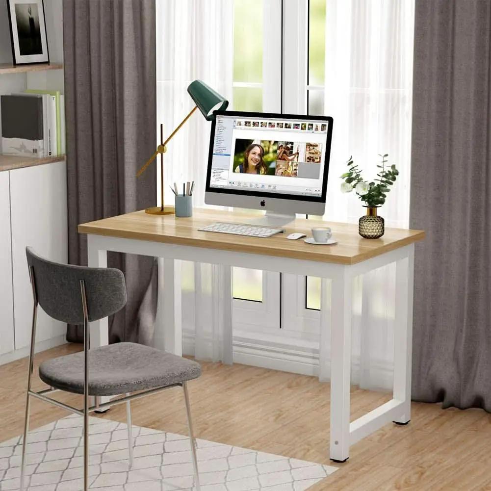 47 Inch Modern Computer Desk Light Walnut For Home Office from PriceLows™