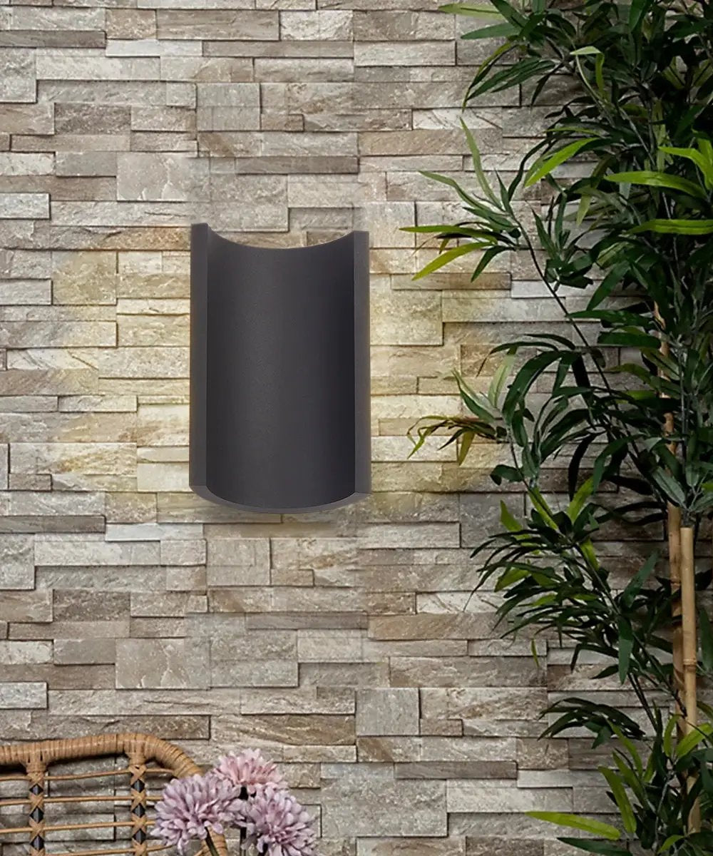 LED Outdoor Wall Sconce | 2 Light | Solid Aluminum | Bronze 5 Inch Height
