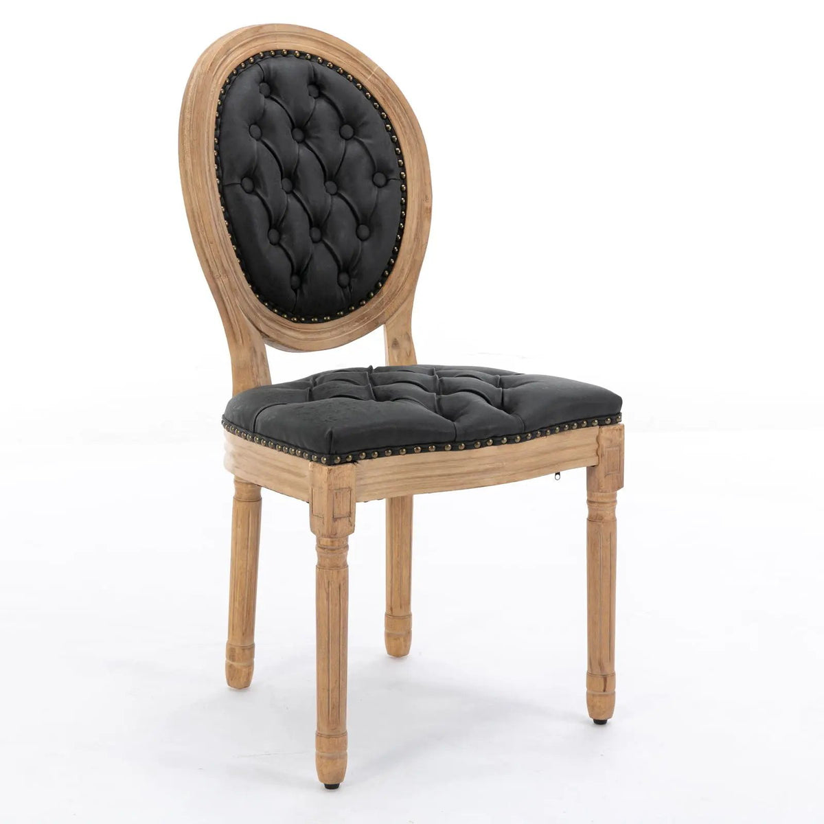 French Style Dining Chairs | Solid Wood Frame | Antique Painting | Hand-Pulled Buckle Decoration