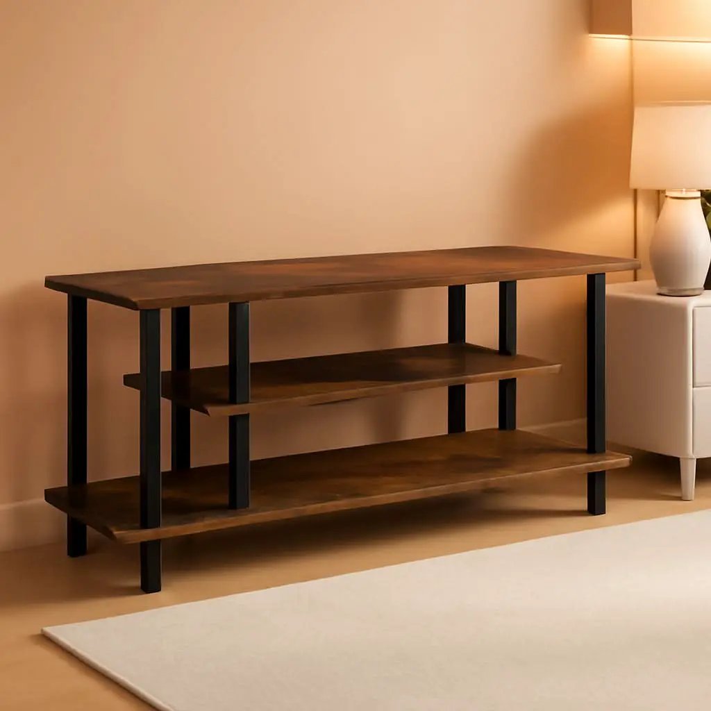 Three-Tier TV Stand Up To 50-Inch TV Tool-Free Assembly from PriceLows™