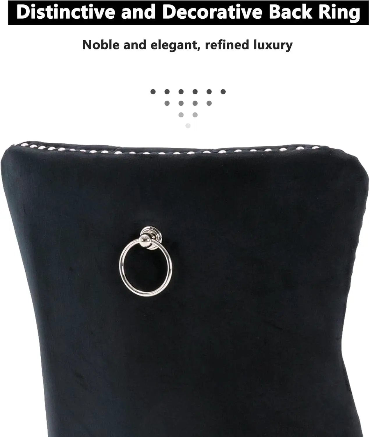 Black Velvet Tufted Dining Chairs With Nailhead Trim from PriceLows™
