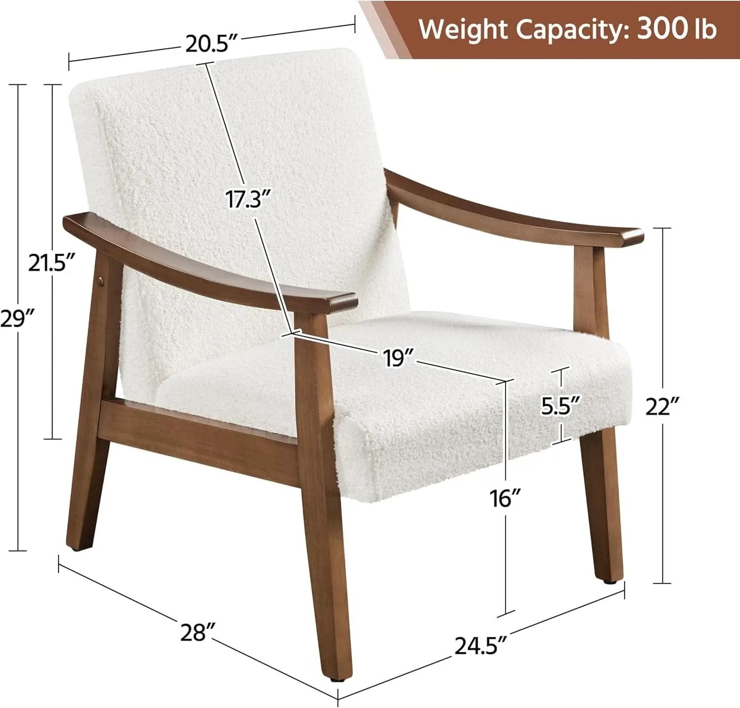 Ivory Professionally Upholstered Fabric Armchair High Back from PriceLows™