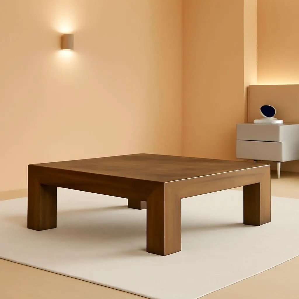 Rectangular Coffee Table ThirtyNine Inches Rustic Brown from PriceLows™