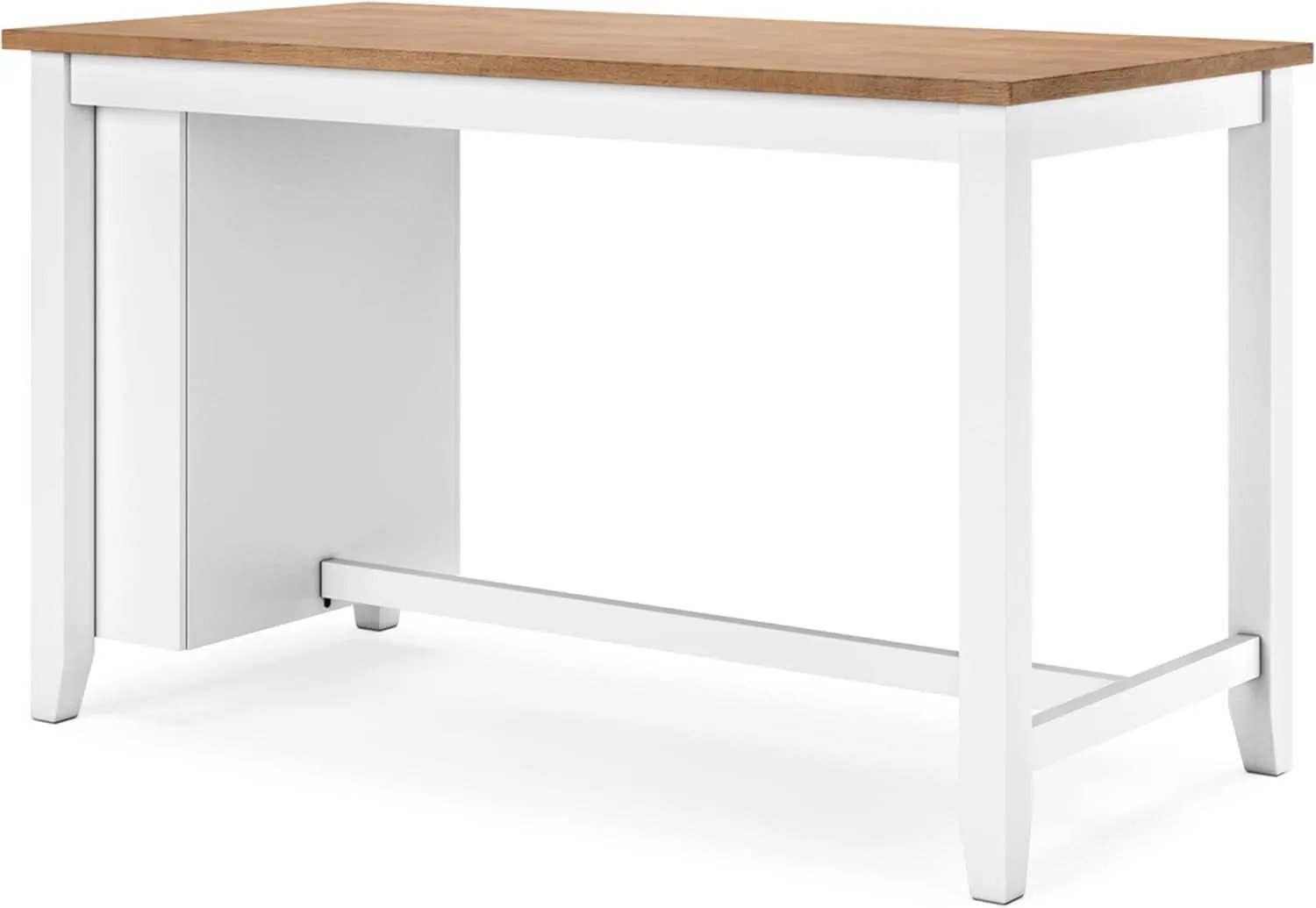 Farmhouse Counter Height Dining Table 3 Shelves Light Brown from PriceLows™