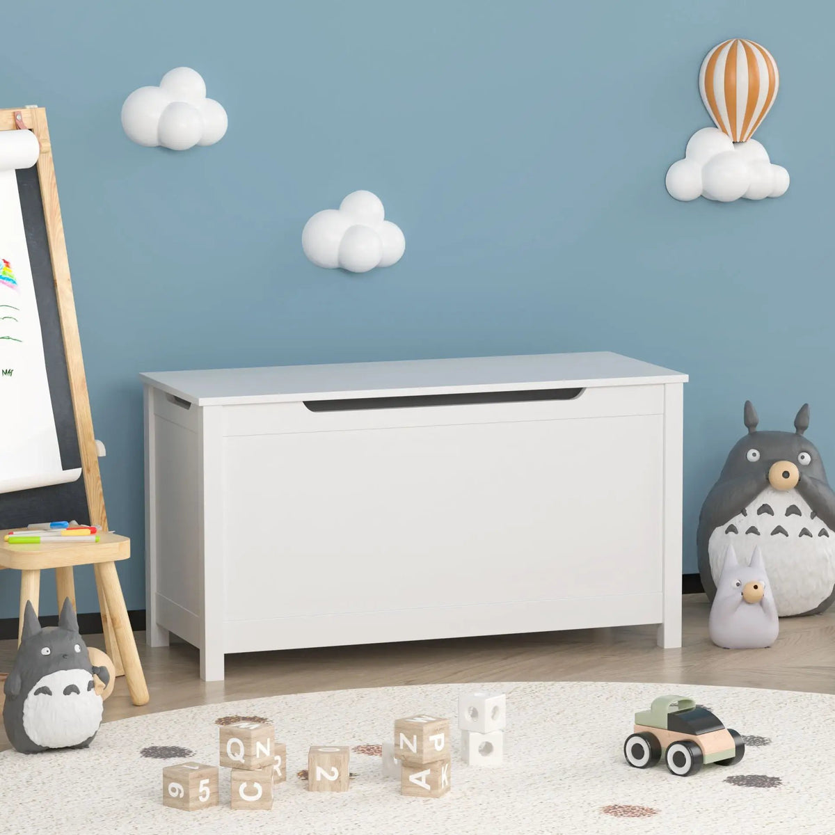 Toy Storage Box | Safety Hinged Lid | 2.7 Cubic Feet