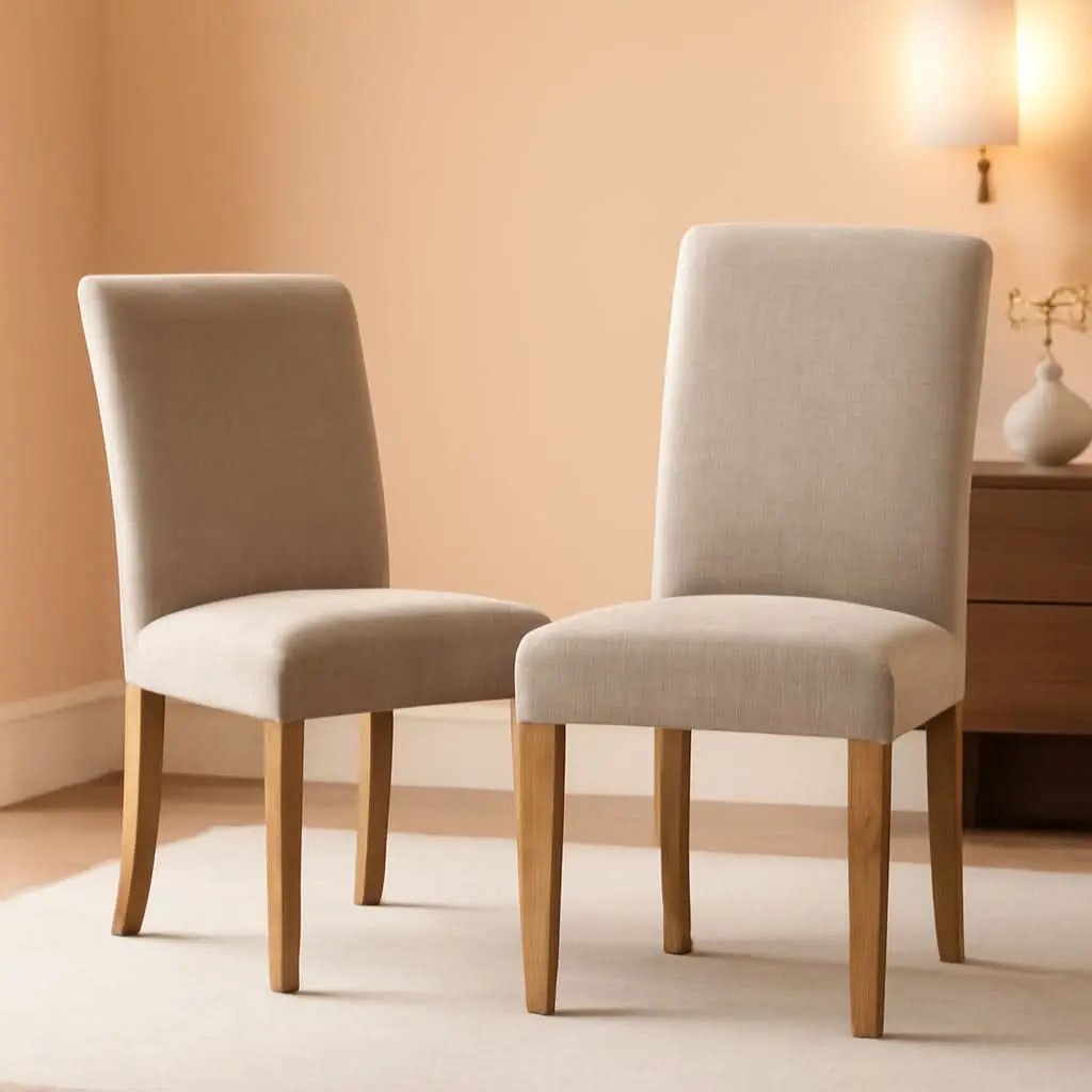 Abbott Parson Dining Chairs Light Tan Linen Set of 2 from PriceLows™