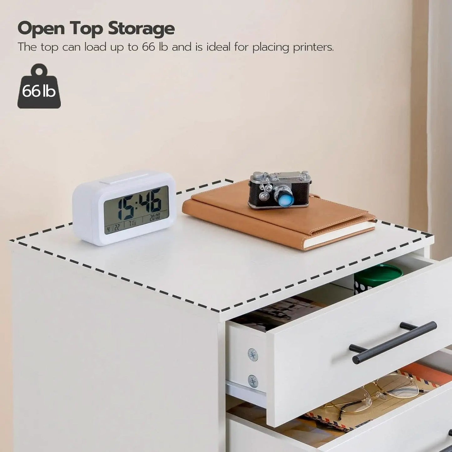 White 7 Drawer File Cabinet Storage For Home Office from PriceLows™