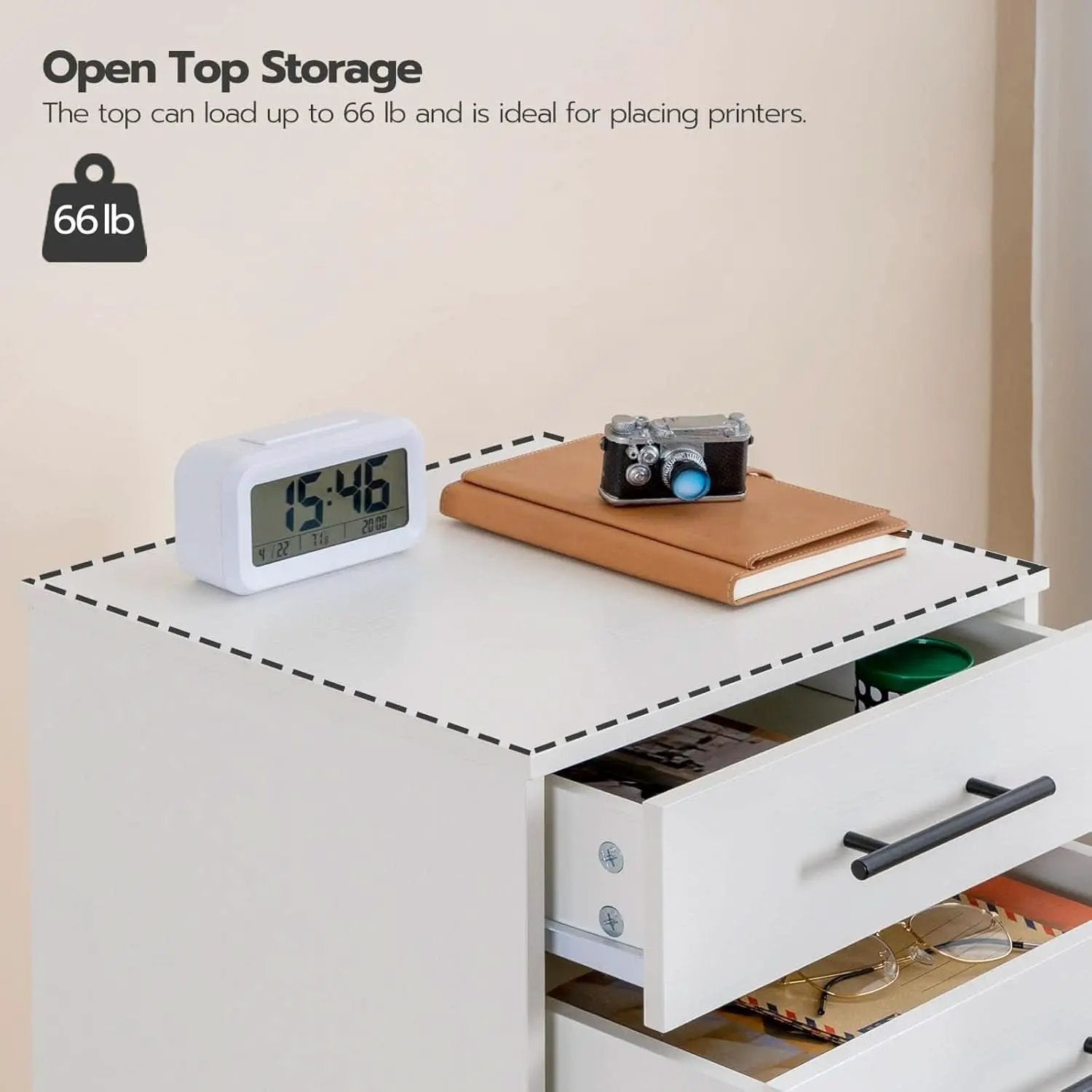 White 7 Drawer File Cabinet Storage For Home Office from PriceLows™