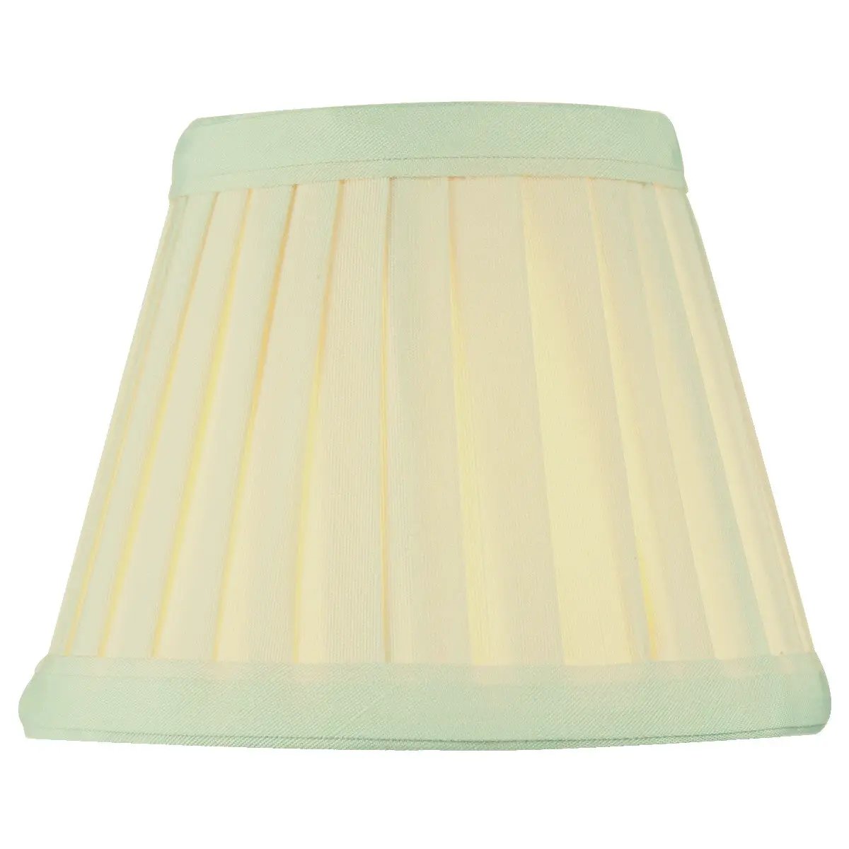 Clip On Lamp Shade | Pleated Shantung | Heavy Brass Frame | 5W X 4H