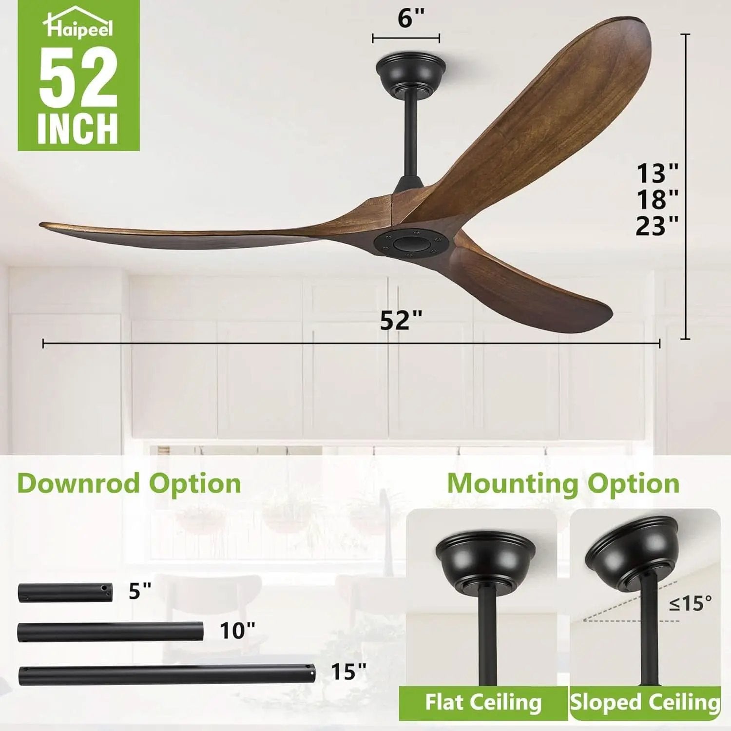 Outdoor Ceiling Fan 52 Inch Remote Control For Patios from PriceLows™