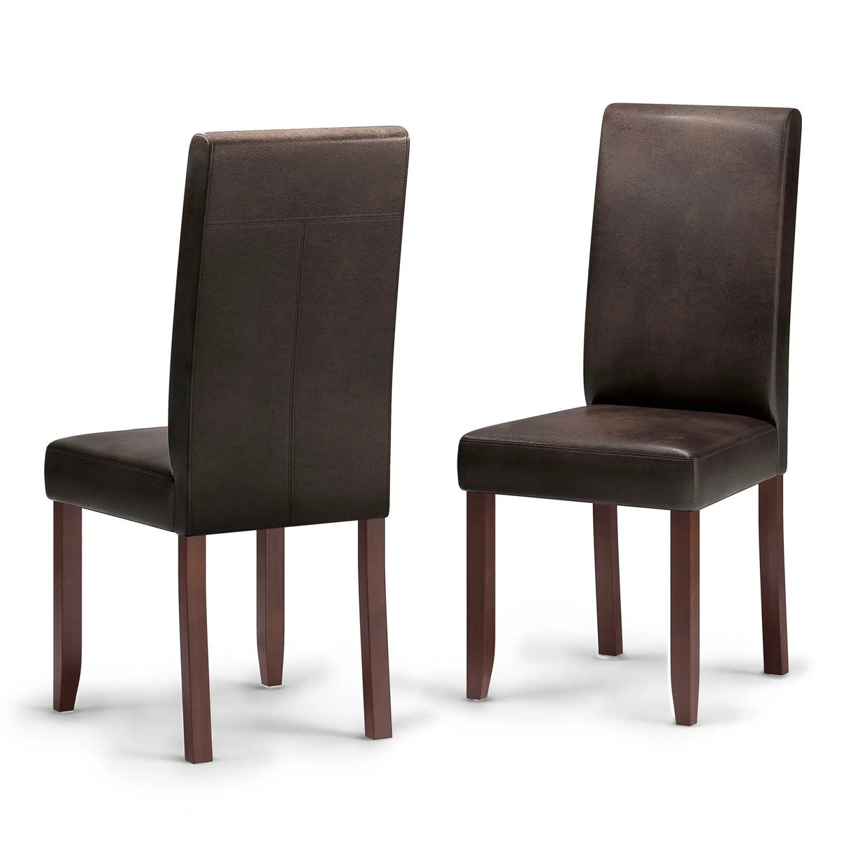 Acadian Parson Dining Chairs | Set Of 2 | Upholstered Seats | Solid And Engineered Wood