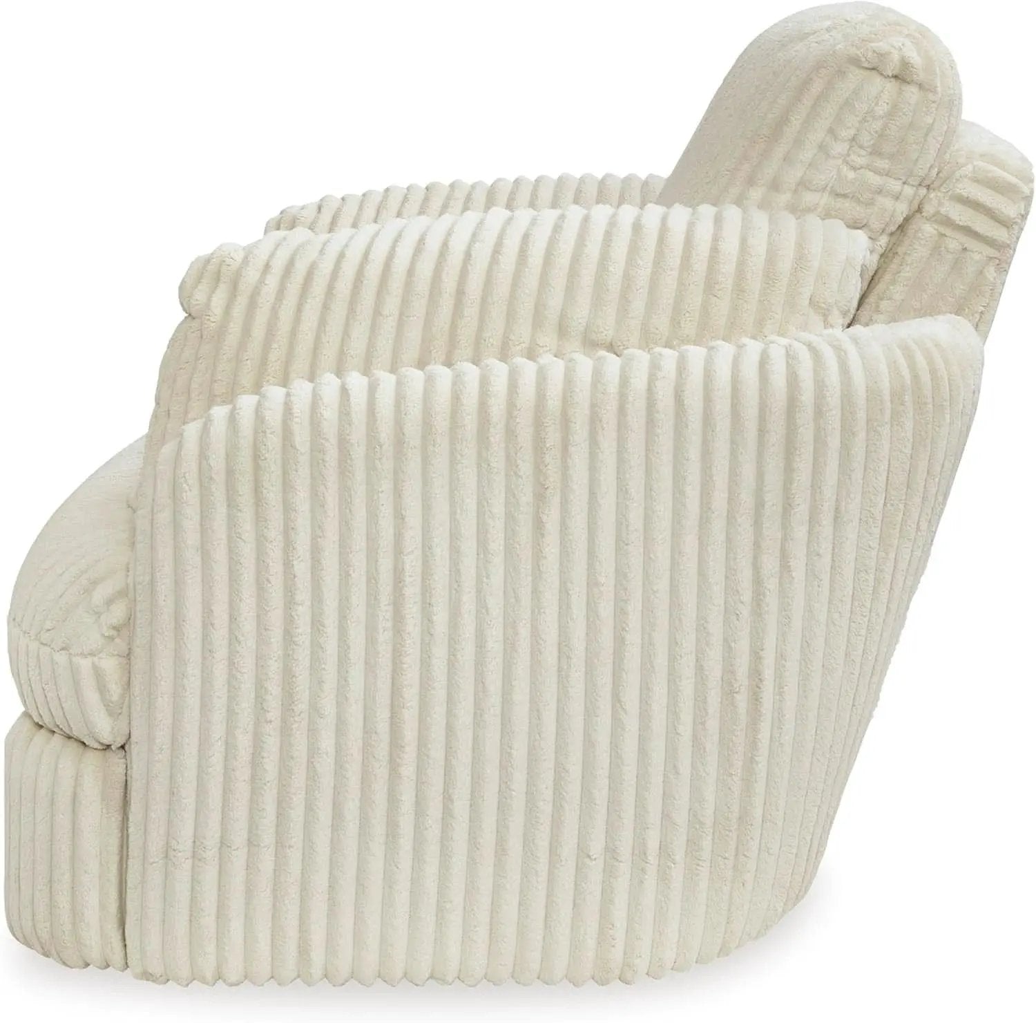 White Modern Swivel Glider Recliner With Hidden Storage from PriceLows™