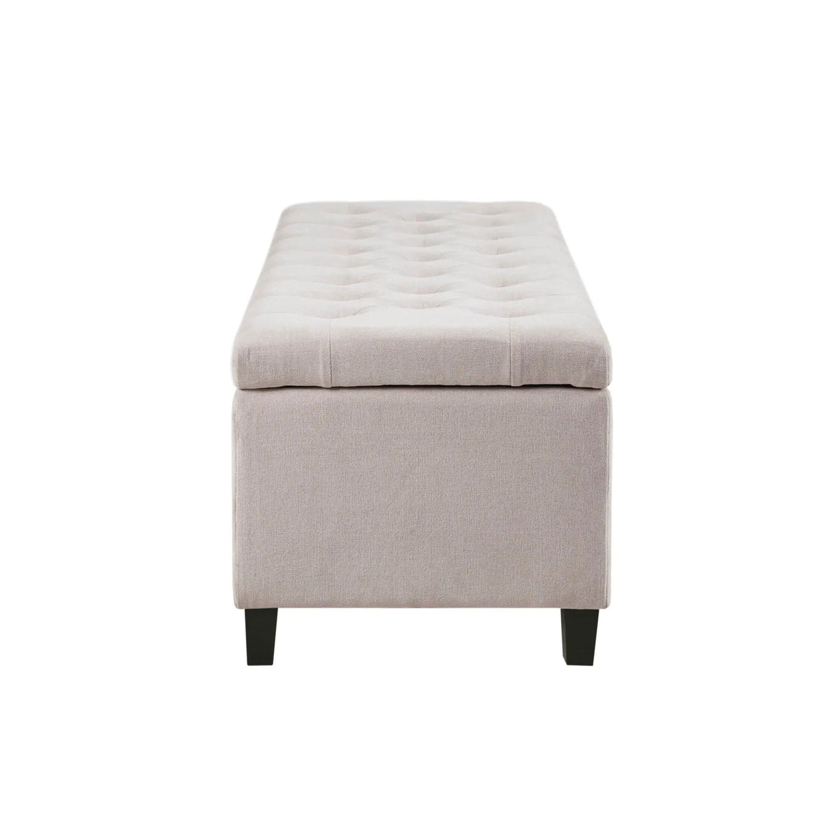 Tufted Soft Close Storage Bench | Button Tufted Top | Solid Wood Legs | 49 Inch Width