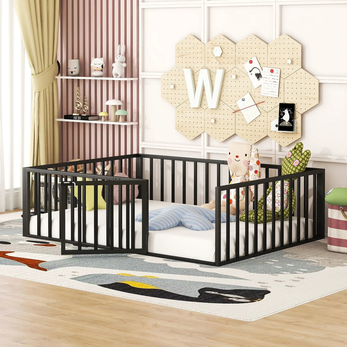 Metal Floor Bed Frame | Raised Fence Gate | Low Platform Design
