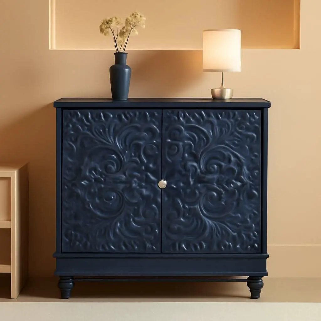 Midnight Blue Luxury Accent Sideboard With 2 Doors from PriceLows™