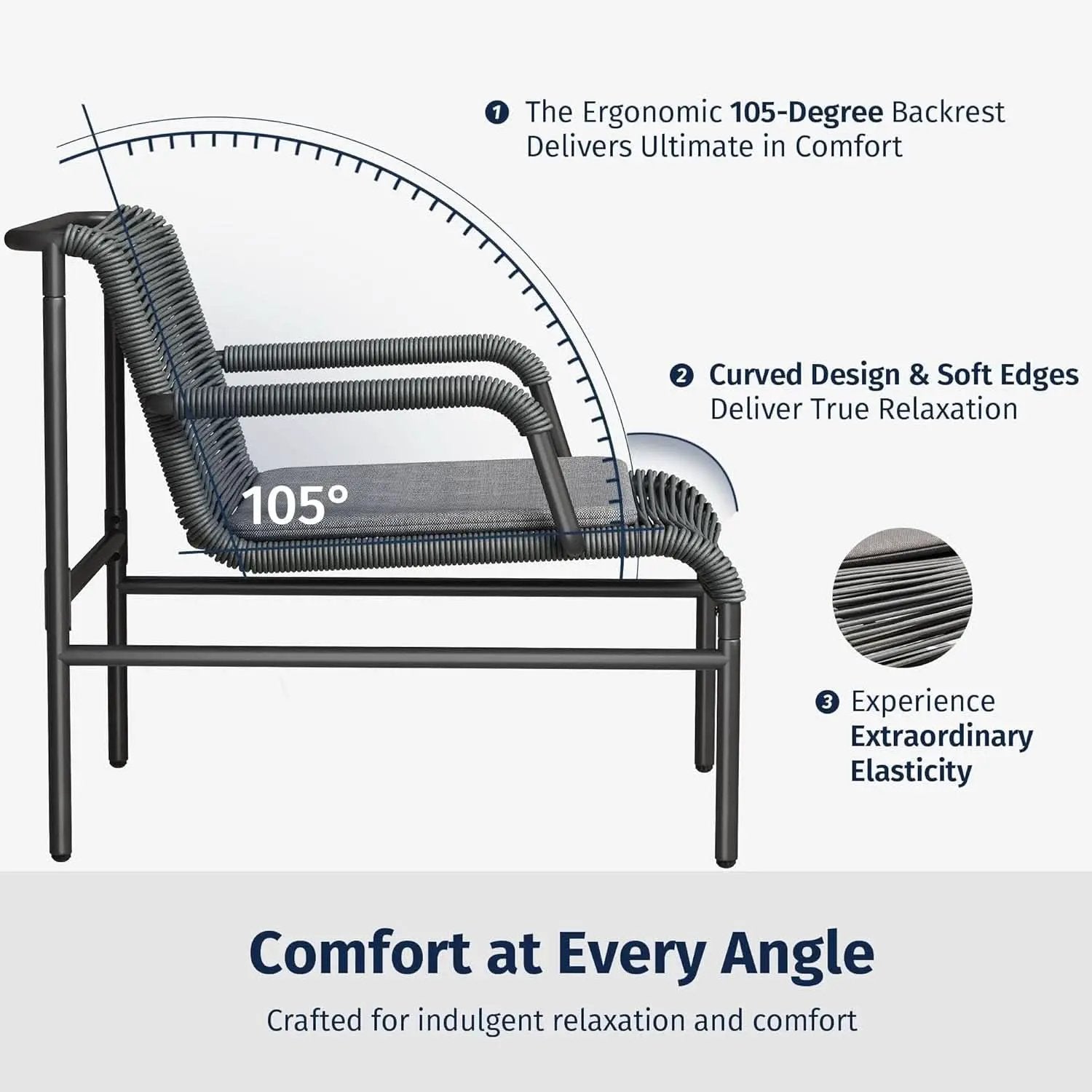 Stylish Four Piece Patio Furniture Set for Outdoor Comfort from PriceLows™
