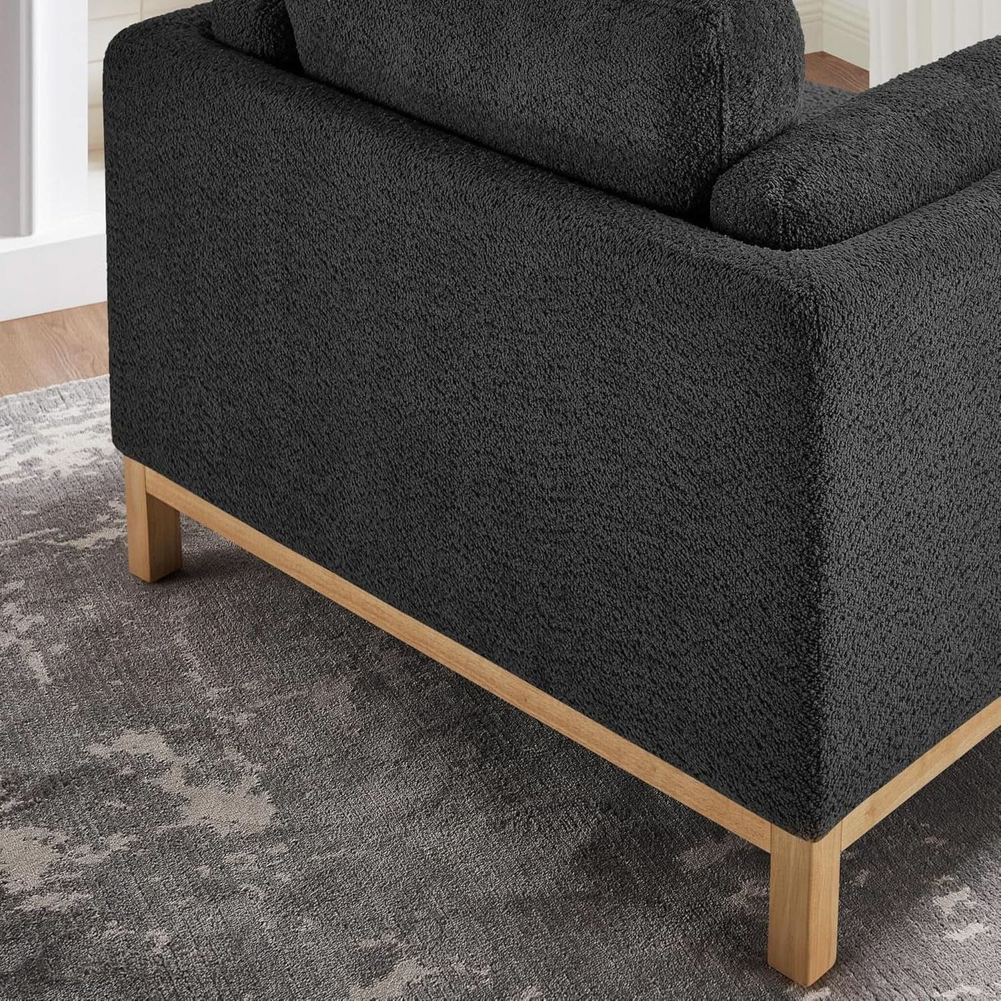 Oversized Accent Chair Dark Grey Upholstered Armchair from PriceLows™