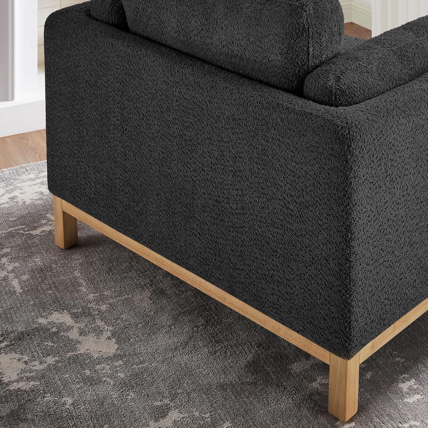 Oversized Accent Chair Dark Grey Upholstered Armchair from PriceLows™