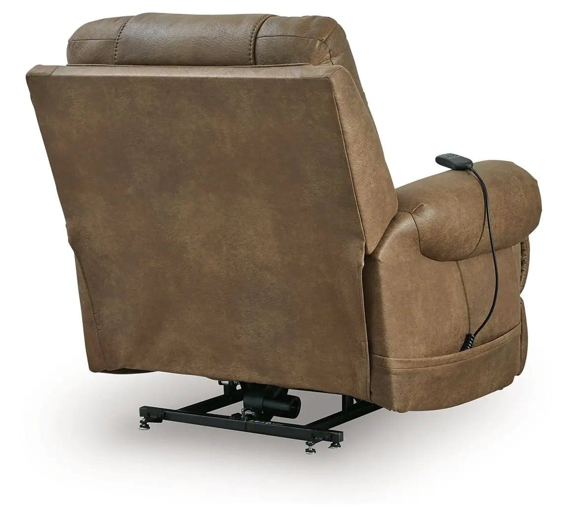 Revived and Restored Power Lift Recliner Lift Chair | 2 Pieces | Faux Leather & Steel | Living Room