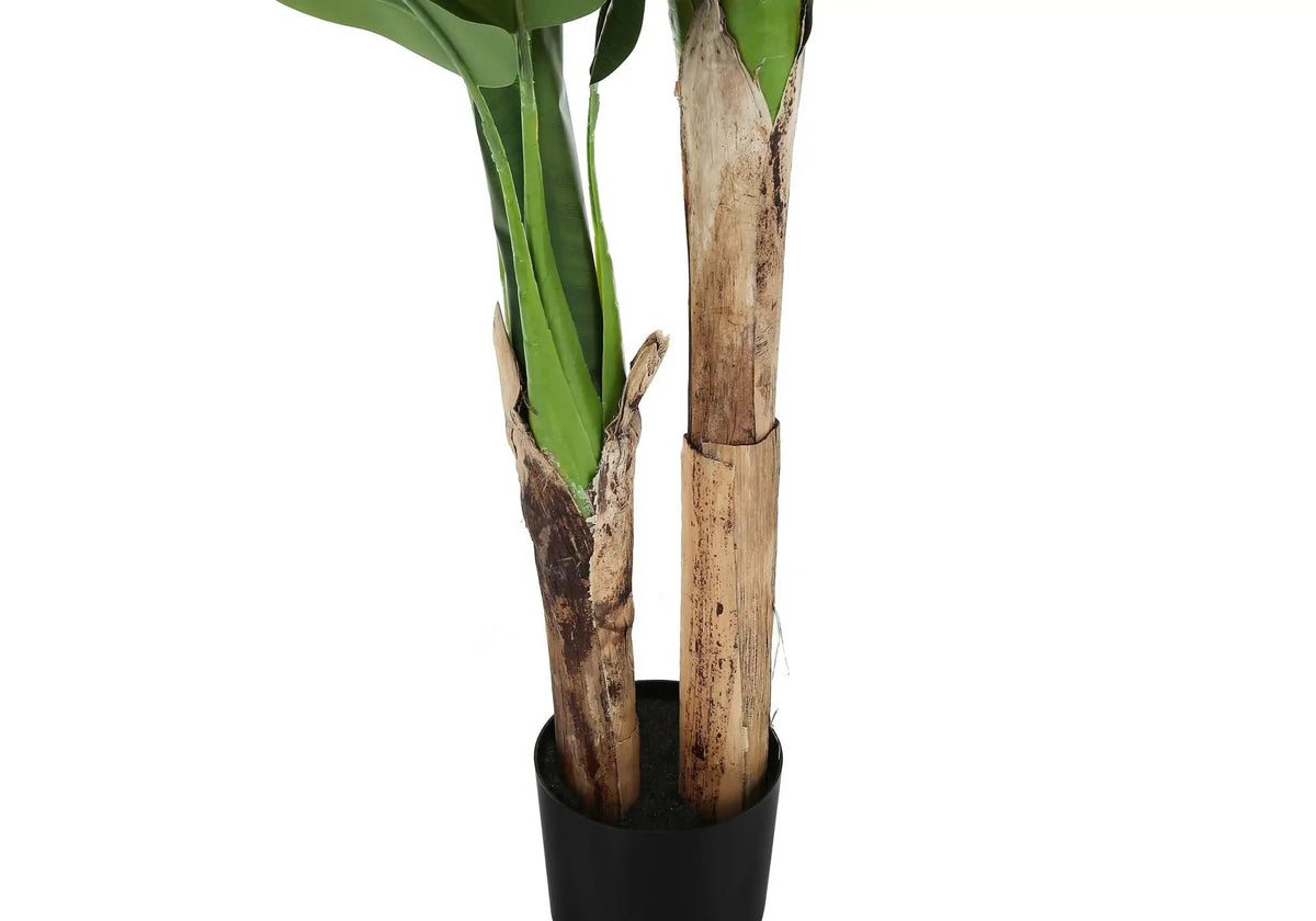 55 Inch Artificial Banana Tree | 15 Adjustable Leaves | Real Touch | Indoor Faux Floor Plant