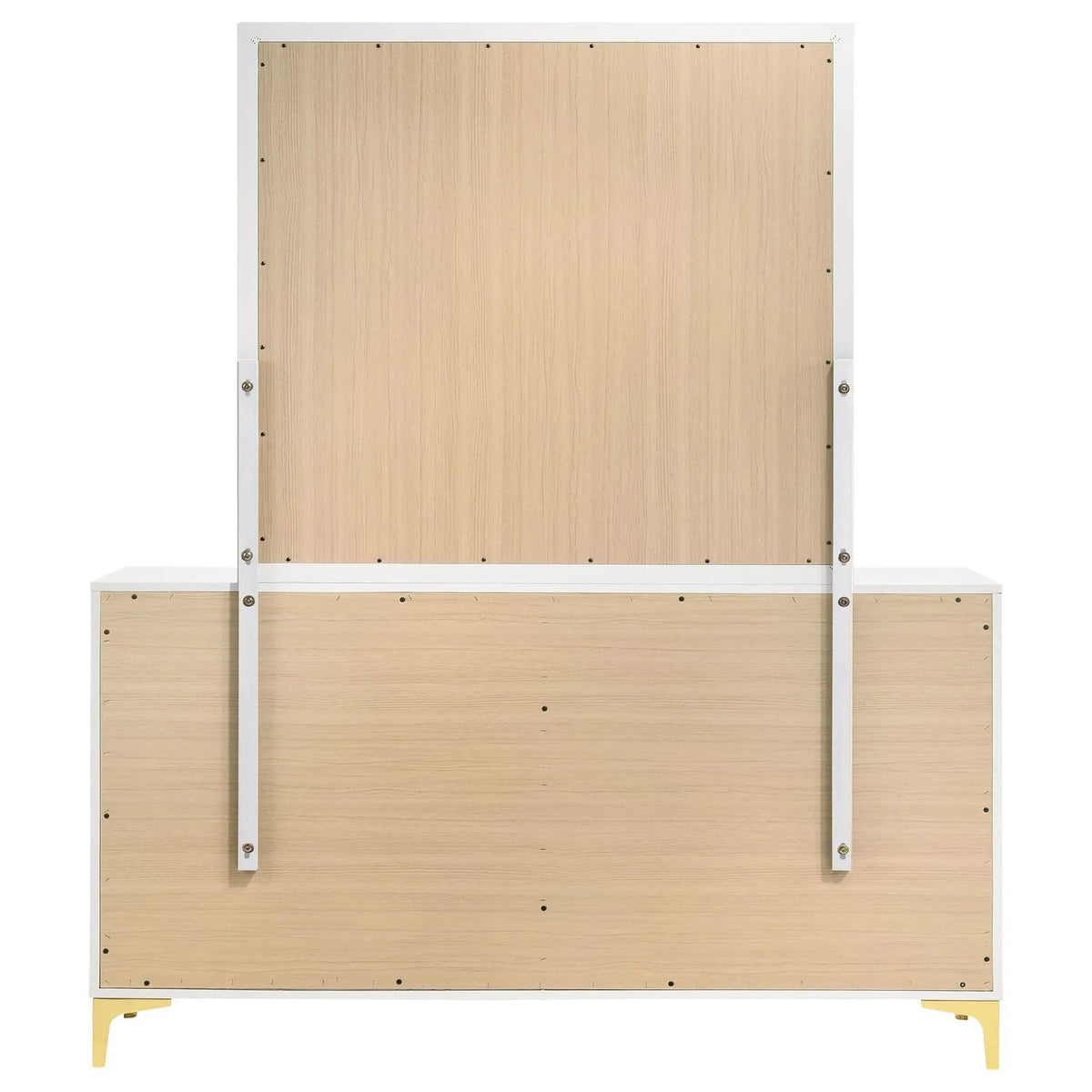 Kendall 6-drawer Dresser with Mirror | 58.5 x 15.75 x 73.75 in | 6-Drawer | White
