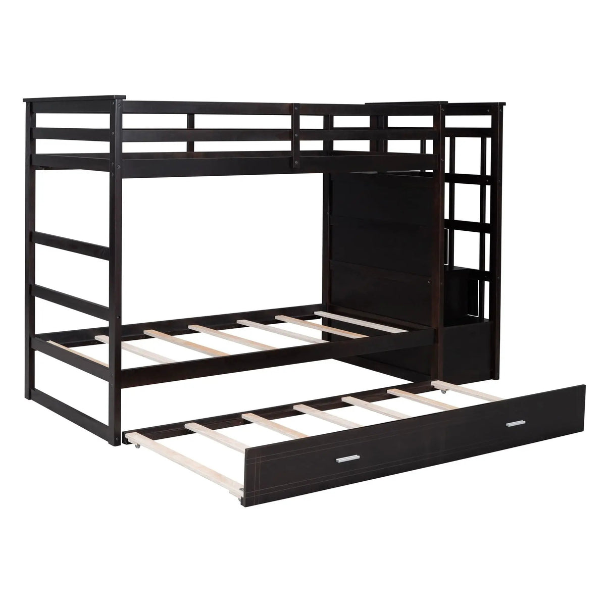 Bunk Bed With Trundle | Storage Staircase | Space Maximizing Design | Durable Construction