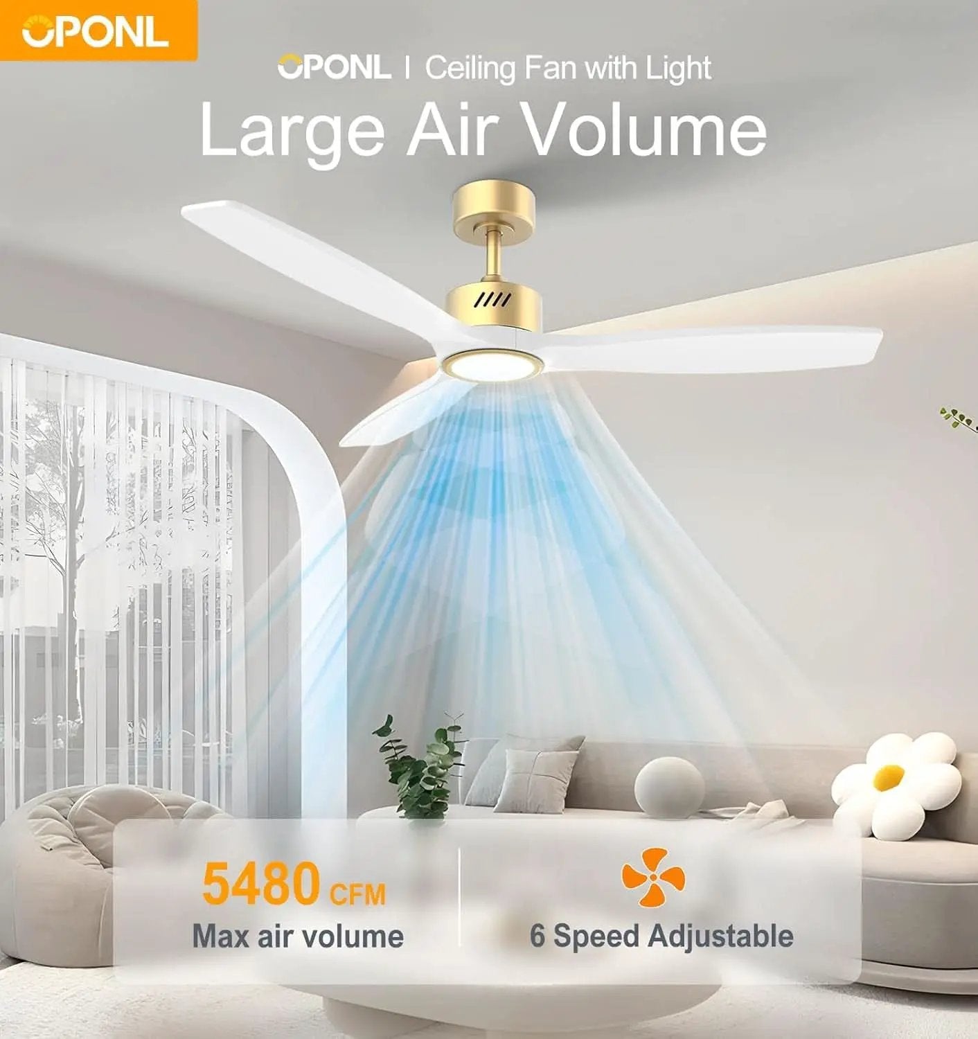 52 Inch Wooden Ceiling Fan With Integrated Light And Remote Control from PriceLows™