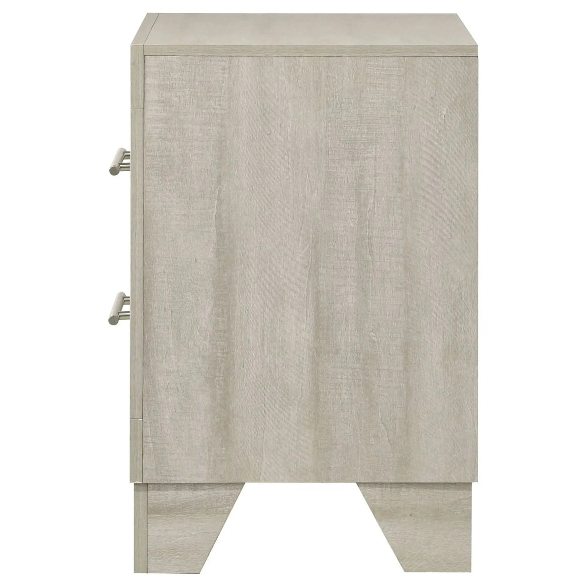 Trenton 2-drawer Nightstand Bedside Table Rustic | 21.25 x 14.75 x 22.75 in | Metal & Veneer | Cream