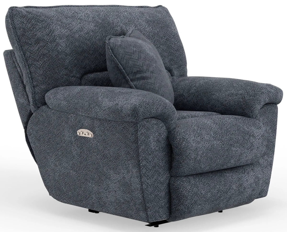 Paxon Deep Seat Power Lay Flat Recliner With Power Adjustable Headrest Reclining | 48 x 47 x 43 in | Polyester & Fabric | Smoke
