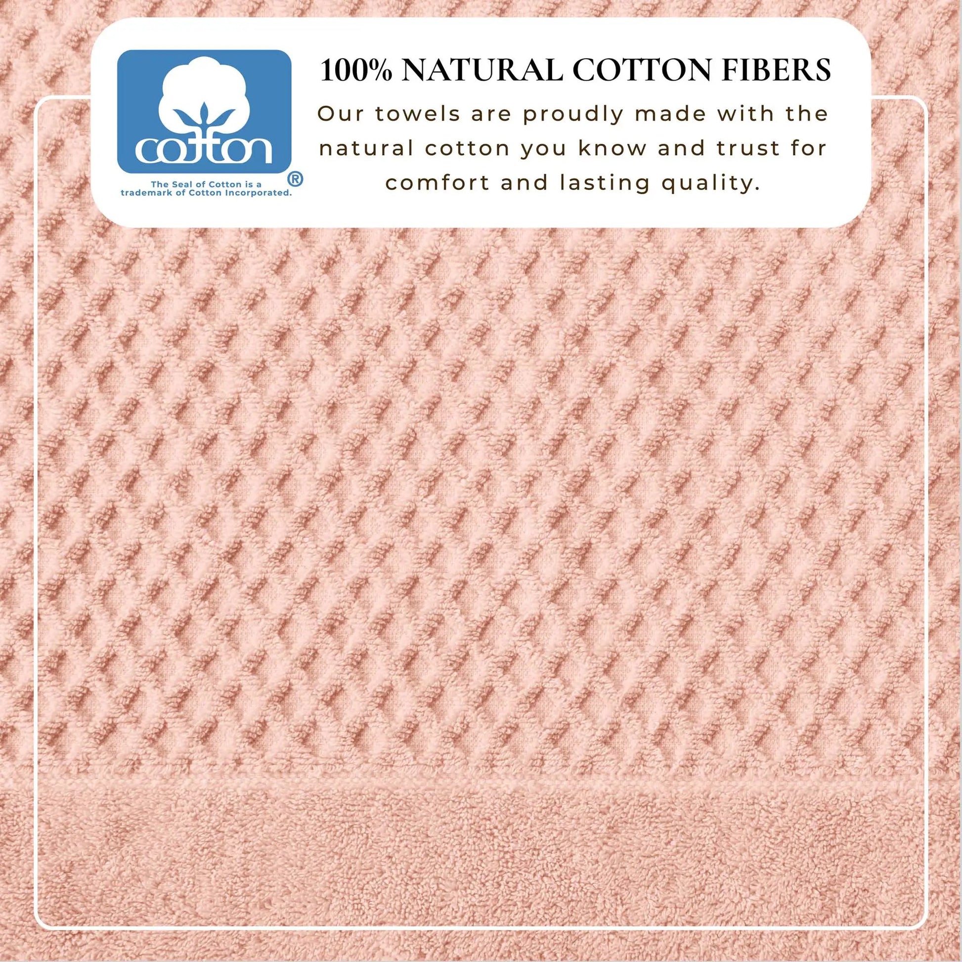 Cotton Diamond Waffle Weave Bath Towel Set - Grayson Collection from PriceLows™