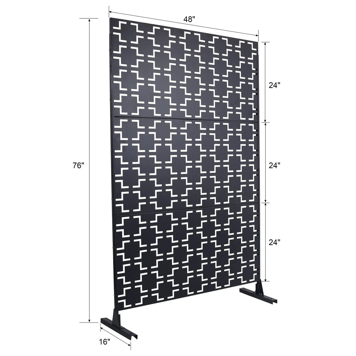 Metal Privacy Screen | Freestanding Divider | Rust Resistant