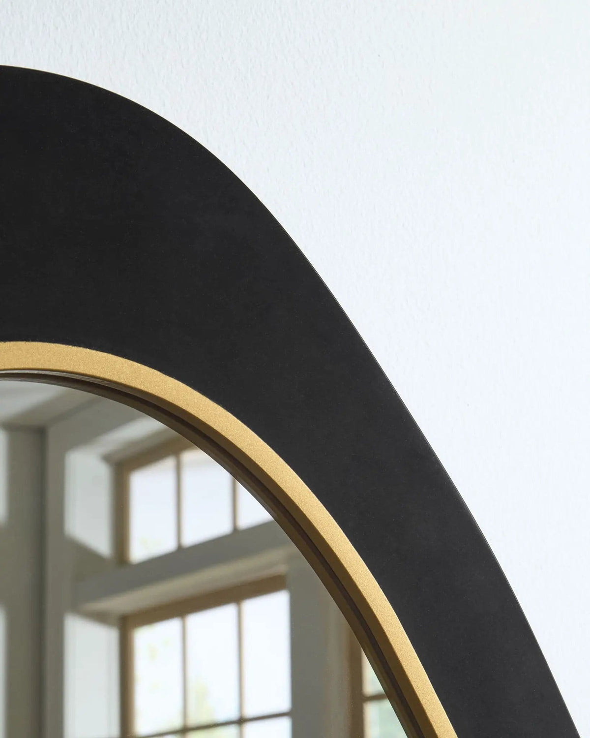 Kierlock Accent Mirror | 32.38 x 0.5 x 40.25 in | Living Room Furniture | Black / Gold Finish