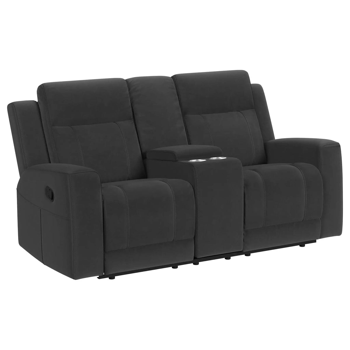 Brentwood 2-piece Upholstered Reclining Sofa Set | 2-Piece Set | Living Room Furniture | Charcoal
