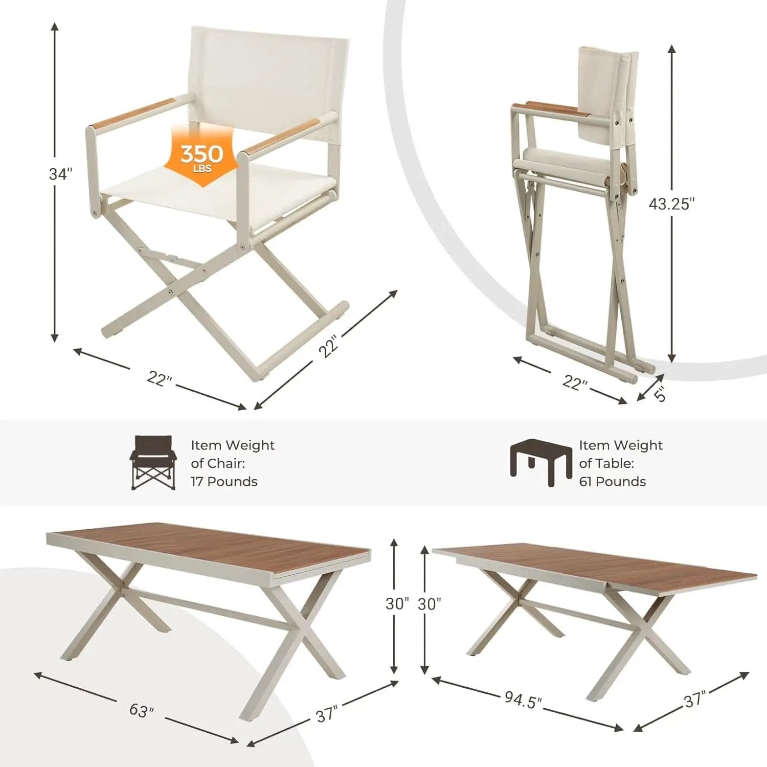 11 Piece Outdoor Dining Set Apricot Sling Mesh Chairs With Wood Grain Expandable Table For 6 To 8 from PriceLows™