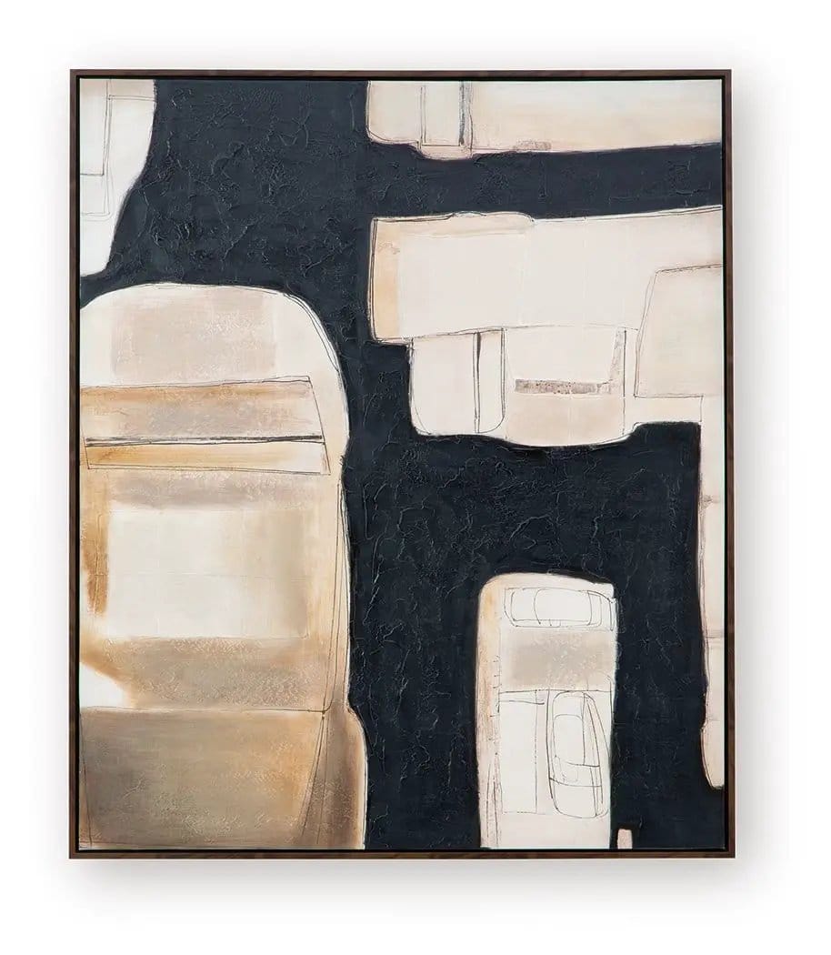 Feyville Wall Art | 50.25 x 1.63 x 60 in | Home Furniture | Black / Brown / Cream
