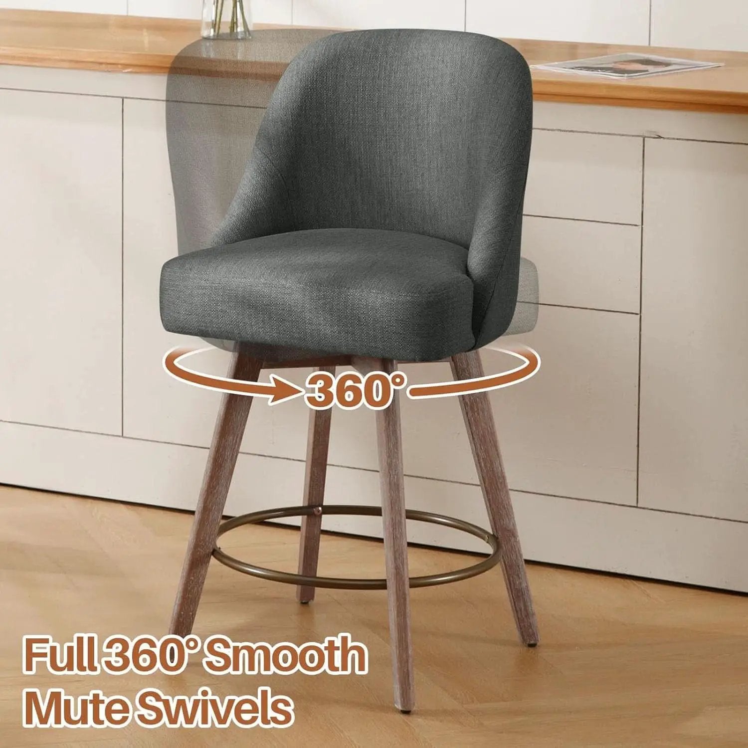 Counter Height Bar Stools Set Of Four 26 Inch Gray from PriceLows™