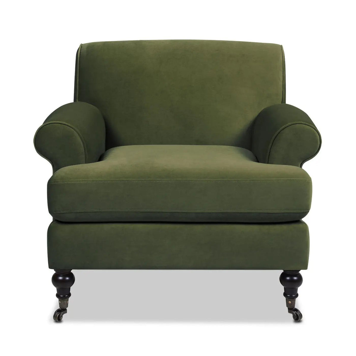 Alana Lawson Accent Arm Chair | Casters | Kiln-Dried Solid Wood Frame | Artisan Crafted