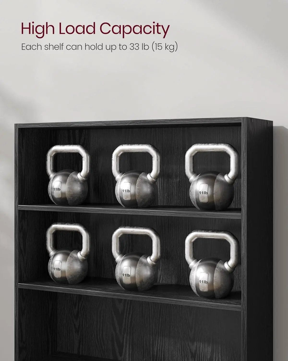 Vasagle Custos 3 Tier Ebony Bookshelf With Adjustable Shelves from PriceLows™
