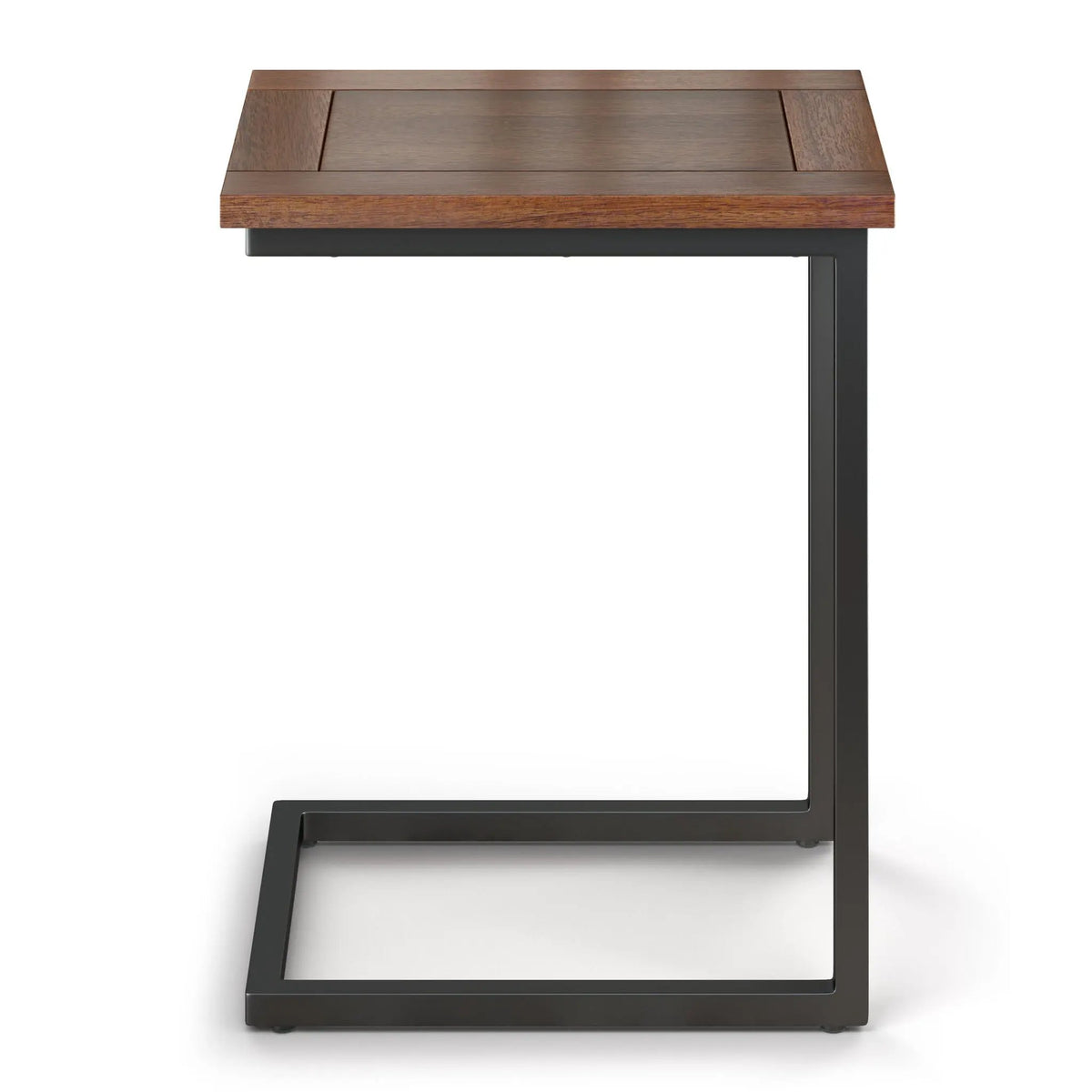 Skyler C-Shaped Side Table | Handcrafted | Powder-Coated Metal Base | Slide-Under Design