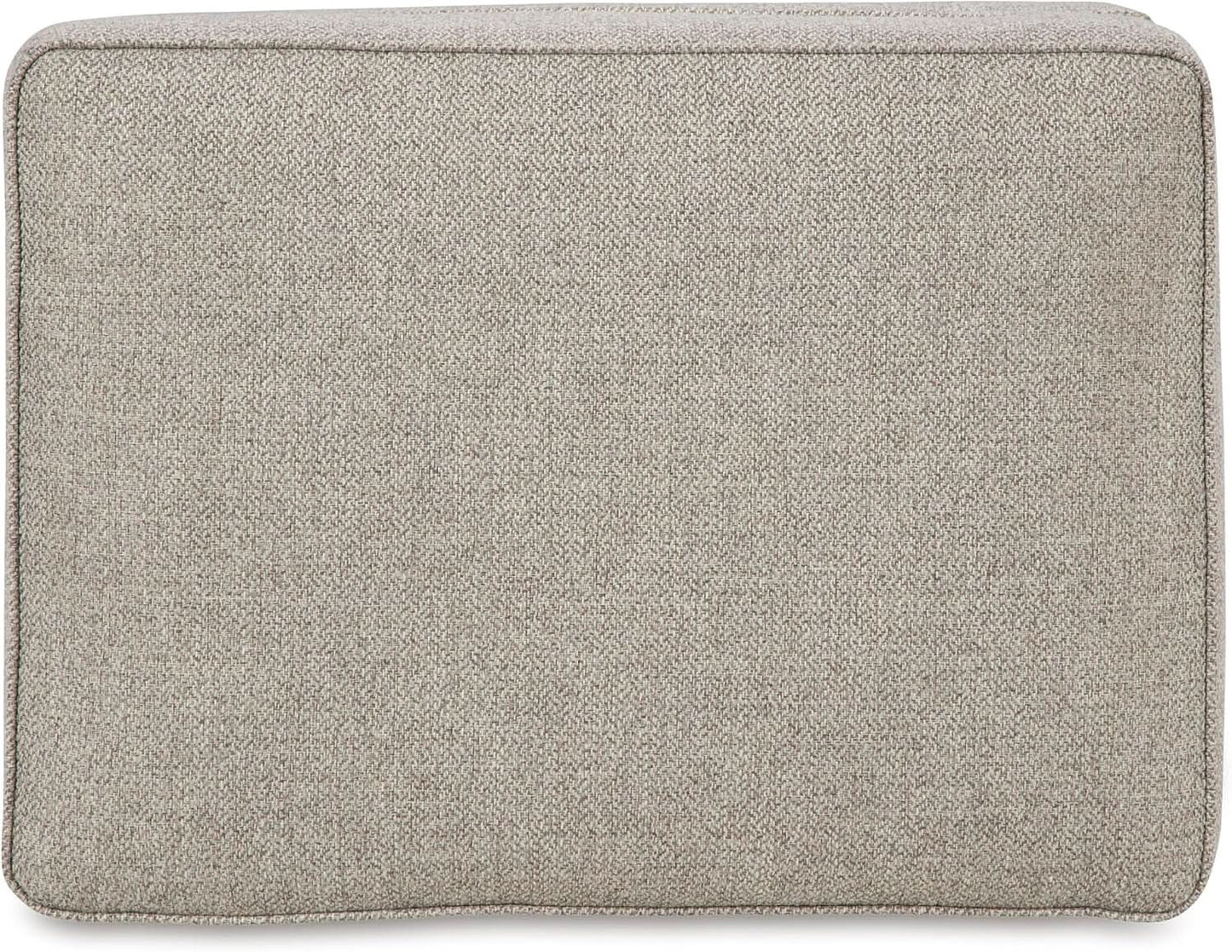 Rectangular Upholstered Ottoman Light Brown Bun Legs from PriceLows™