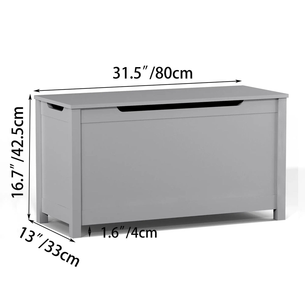 Toy Storage Box | Safety Hinged Lid | 2.7 Cubic Feet